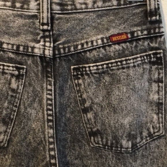 Vintage Rustler Jeans size 16 slim gray‎ acid wash - Picture 2 of 6